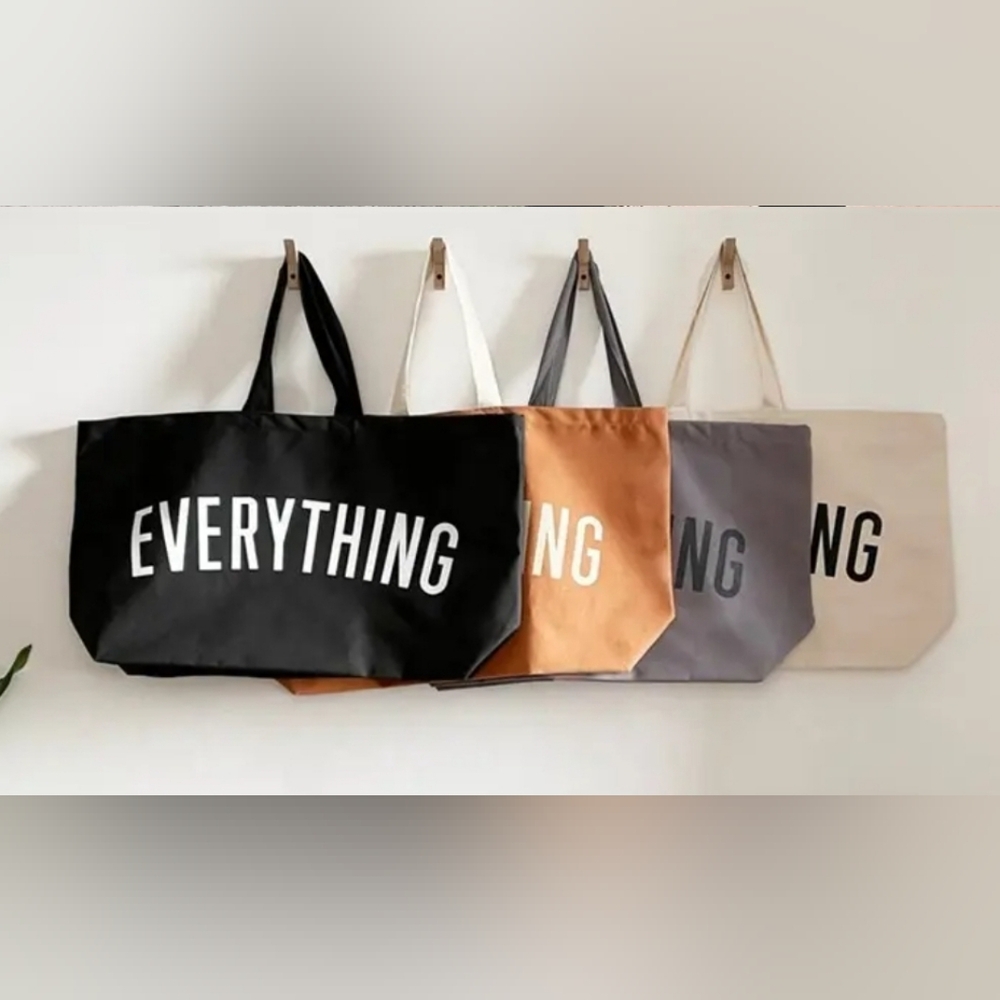 HUGE "EVERYTHING" 28" CANVAS TOTE. (ALSO CUSTOMIZABLE) Various Colors In Stock. - Picture 8 of 11